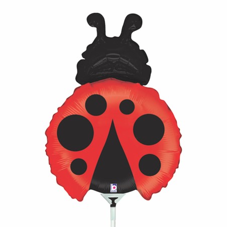 Palloncino in Foil 14" Mini Shape Coccinella "Ladybug" Animali Grabo
