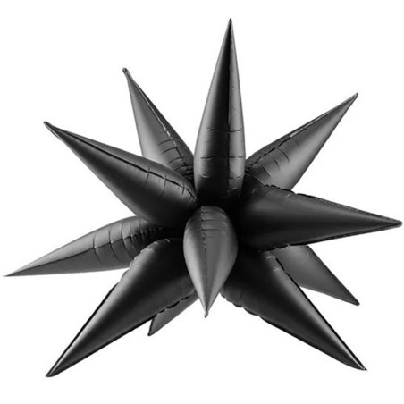 Palloncino in Foil 37" Multi-Balloons Stella Nera 3D "Star" Stelle 3D