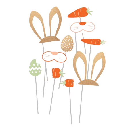 Photo Props di Pasqua "Kit Easter Bunny" 10pz Addobbi e Accessori Pasqua