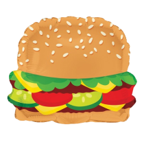 Palloncino in Foil 9" Mini Shape Cheeseburger Food & Drink