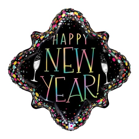 Palloncino in Foil 29" Super Shape Capodanno "Confetti Party" Natale e Capodanno Grabo
