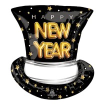 Palloncino in Foil 24" Super Shape Cilindro Happy New Year Capodanno