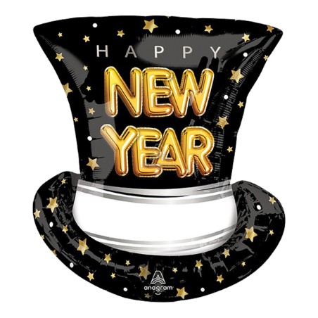 Palloncino in Foil 24" Super Shape Cilindro Happy New Year Capodanno