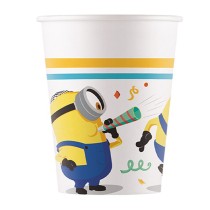 Bicchiere di Carta 200ml con Minions "Rise of Grue" 8pz Minions