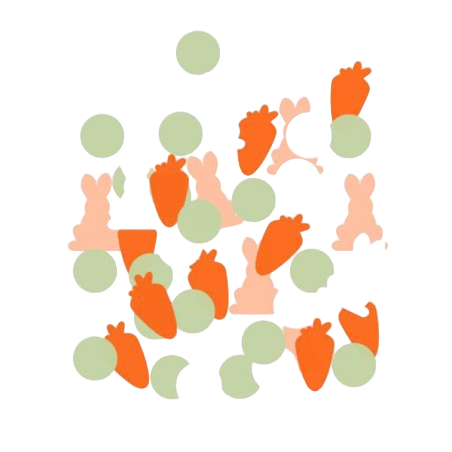 Confetti in Carta Sagomati di Pasqua "Easter Bunny" 14gr Coordinati e Tavola Pasqua