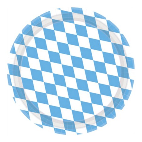Piatto di Carta 23cm Bavarese "Oktoberfest" 8pz Oktoberfest Birra