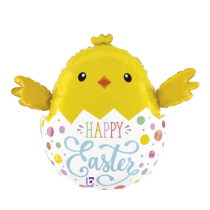 Palloncino in Foil 33" Super Shape Pulcino "Easter Egg Chick" Pasqua Grabo