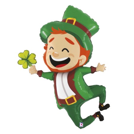 Palloncino in Foil 52" Super Shape Folletto "Jumping Leprechaun" Giornate Speciali Grabo