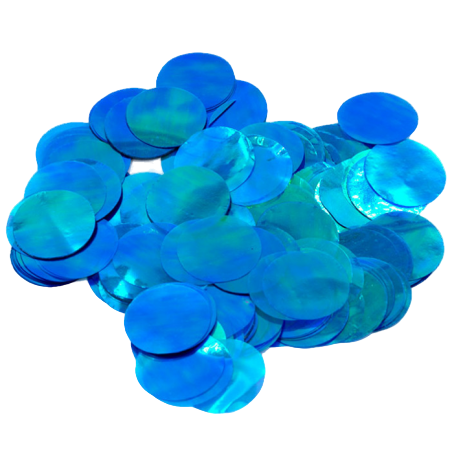 Confetti in Foil Tondi Iridescente Celeste Metallizzato 15gr Confetti Tondi