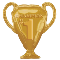 Palloncino in Foil 28" Super Shape Trofeo Oro Calcio