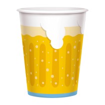 Bicchiere di Carta 450ml Birra e Schiuma "Oktoberfest" 6pz Oktoberfest Birra