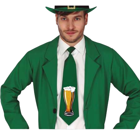 Cravatta Verde con Boccale di Birra Cravatte e Papillon