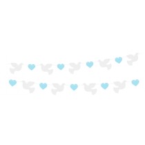 Ghirlanda Colomba Celeste "Garland Doves" 1,5mt Festoni e Ghirlande