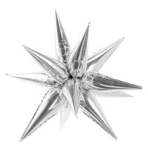Palloncino in Foil 37" Multi-Balloons Stella Argento 3D "Star" Stelle 3D