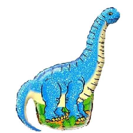 Palloncino in Foil 14" Mini Shape Dinosauro Azzurro Draghi e Dinosauri