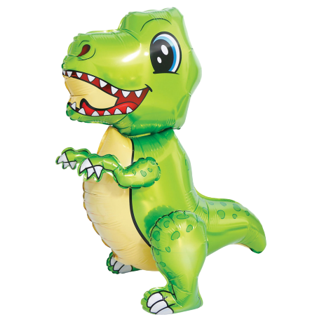 Palloncino in Foil 35" Super Shape 4D Dinosauro "Green T-Rex" Draghi e Dinosauri