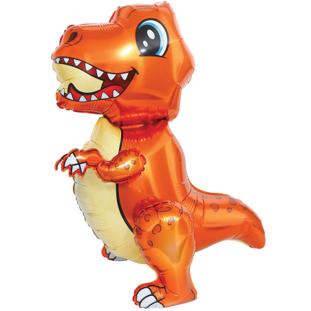 Palloncino in Foil 35" Super Shape 4D Dinosauro "Brown T-Rex" Draghi e Dinosauri