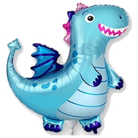 Palloncino in Foil 14" Mini Shape Drago Celeste "Dragon" Draghi e Dinosauri