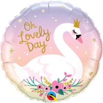 Palloncino in Foil 18" Cigno Reale "Oh Lovely Day" Cigno Reale "Swan"