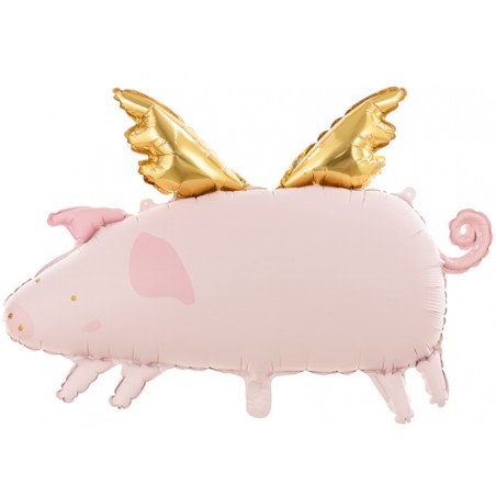 Palloncino in Foil 29" Super Shape Maialino con Ali "Pig" Fattoria