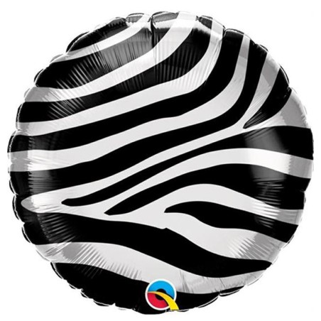 Palloncino in Foil 18" Stampato Zebra "Zebra Stripes Pattern" Animal Print "Safari"
