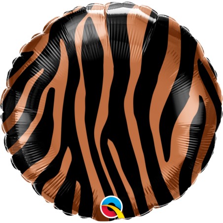 Palloncino in Foil 18" Stampato Tigre "Tiger Stripes Pattern" Animal Print "Safari"