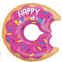 Palloncino in Foil 12" Mini Shape Ciambella Happy Birthday "Donut & Sprinkles" Dolci