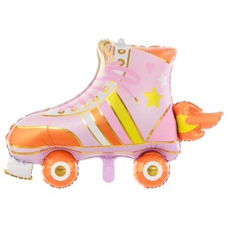Palloncino in Foil 29" Super Shape Pattino Rosa "Roller Skate" Pattinaggio
