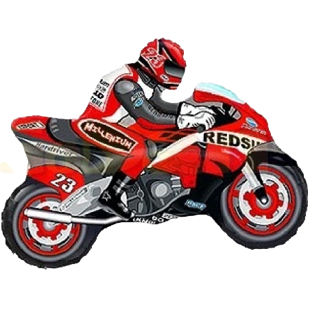 Palloncino in Foil 14" Mini Shape Moto Rossa Sport