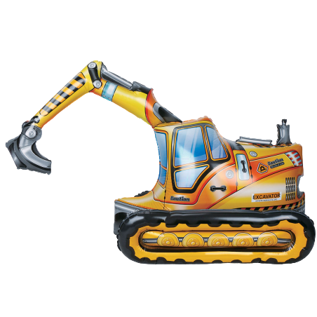 Palloncino in Foil 37" Super Shape 4D Escavatore "Excavator" Veicoli