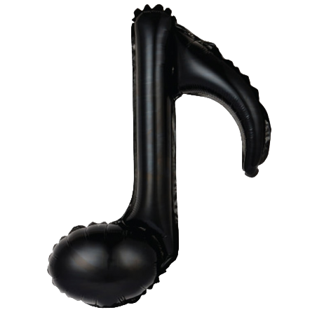 Palloncino in Foil 18" Nota Musicale Croma Nero 5pz Musica