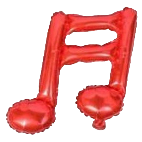 Palloncino in Foil 18" Nota Musicale Biscroma Rosso 5pz Musica