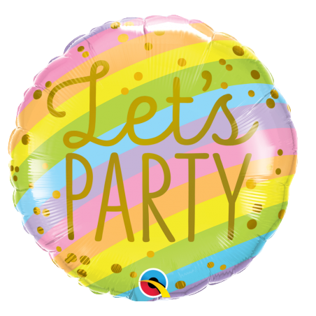 Palloncino in Foil 18" Multicolor "Let's Party" Generico