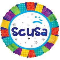 Palloncino in Foil 18" Multicolor con Smile Triste "Scusa" Messaggi Speciali