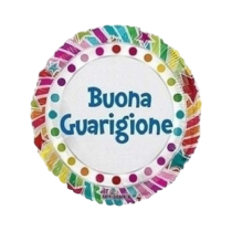Palloncino in Foil 18" Multicolor "Buona Guarigione" Messaggi Speciali