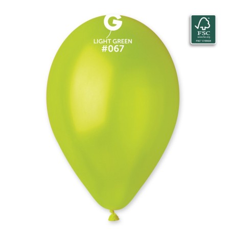Palloncino in Lattice 13” GM120 Verde Lime Metallizzato "Light Green 067” 100pz Gemar Metallic 13" GM120