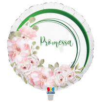 Palloncino in Foil 18" con Fiori "Promessa" Promessa