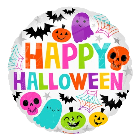 Palloncino in Foil 18" Multicolor Happy Halloween Palloncini Foil Halloween