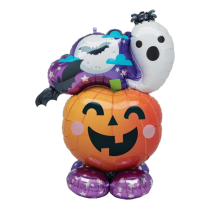 Palloncino in Foil 53" AirLoonz Notte di Halloween "Ghost and Pumpkin" Halloween