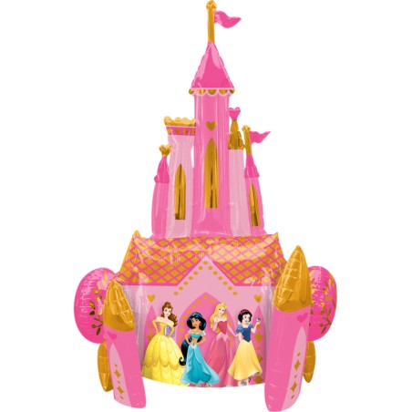 Palloncino in Foil 55" Air Walker Castello Principesse Disney Aladdin e Jasmine