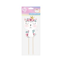 Cake Topper Gatto con Corona "Cat Crown" 26cm Picks e Topper Generici