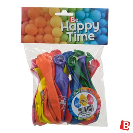 Palloncino in Lattice 12" Buon Compleanno Assortito 20pz Gemar Blister "Happy Time"