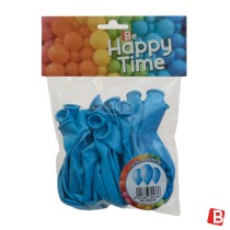 Palloncino in Lattice 10" G90 Celeste "Light Blue 009" 25pz Gemar Blister "Happy Time"