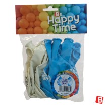 Palloncino in Lattice 12" Nascita Celeste "Benvenuto" 20pz Gemar Blister "Happy Time"