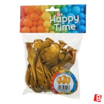 Palloncino in Lattice 11" Oro Metallizzato "Gold 039" 20pz Gemar Blister "Happy Time"