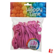 Palloncino in Lattice 10" G90 Rosa "Pink 006" 25pz Gemar Blister "Happy Time"