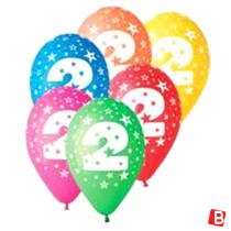 Palloncino in Lattice 12" N.2 Colori Assortiti 10pz Gemar Blister "Happy Time"