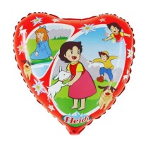 Palloncino in Foil 18" Heidi Cuore Personaggi Grabo