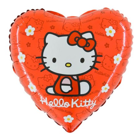 Palloncino in Foil 18" Cuore Hello Kitty Rosso Personaggi Grabo