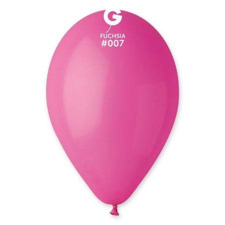 Palloncino in Lattice 10" G90 Fucsia "Fuchsia 007" 25pz Gemar Blister "Happy Time"